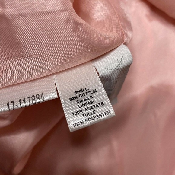 Ann Taylor LOFT Sz 8 Womens Silk Pink Floral Strapless Fit & Flare Short Dress - Picture 8 of 11